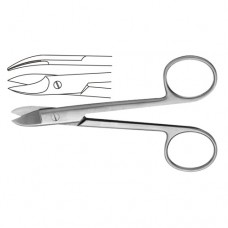 BeeBee Crown Scissor Curved - One Toothed Cutting Edge Stainless Steel, 12 cm - 4 3/4"